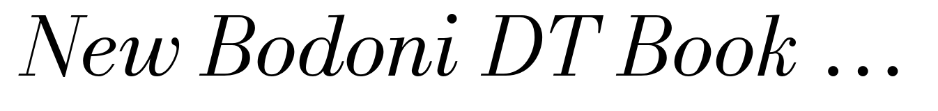 New Bodoni DT Book Italic